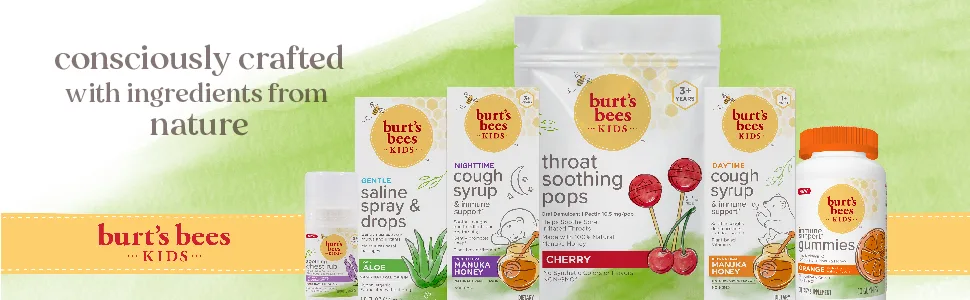 Burt's Bees Kids Daytime/Nighttime Cough Syrup & Immune Support Combo Pack Natural Grape 2 Pack 4 fl oz (118 ml) Each - Remedies Group Shot