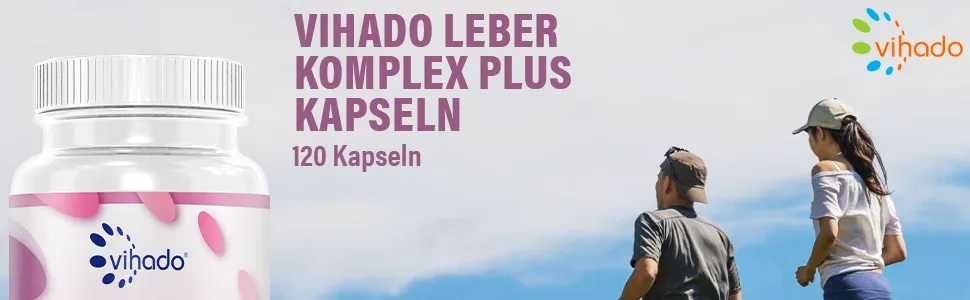 VIHADO liver complex plus distula thistle capsules high -dose - 80% silymarin artichokes dandelions curcuma desemodium and choline for the liver cure 120 capsules - Leber Kur Leber Komplex Leber entgiften testsieger leberkur