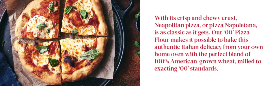King Arthur Flour Neapolitan-Style '00' Pizza Flour 3 lbs (48 oz) - 00 Pizza Flour