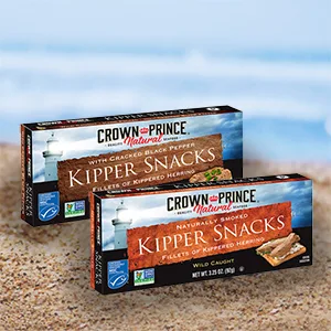 Crown Prince Natural Kipper Snacks with Cracked Black Pepper 3.25 oz (92 g) - Crown Prince Natural Kipper Snacks