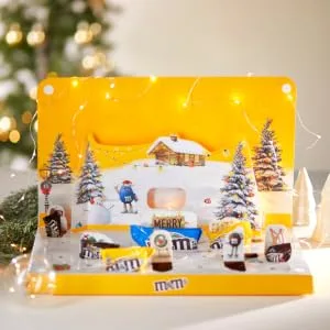 M&M'S Advent Calendar 2022 | 3D Pop-Up Christmas Calendar with Chocolate | 346g - product information 3