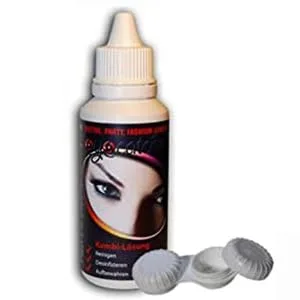 Eyecatcher 84092841.e09 - Colored Sclera Contact Lenses 1 Pair for 6 Months White Carnival Mardi Gras Halloween - Jahreslinsen