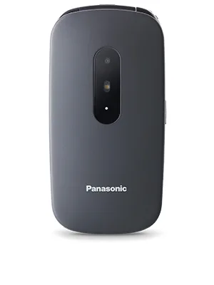 Panasonic KX-TU446EXG Senior cell phone without a contract (SOS emergency call button shockproof language amplifier large separate keys large font and number display) gray gray single - kx-tu446