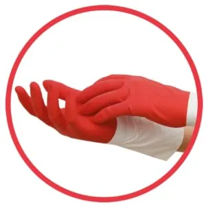 Spontex Perfect Light Household gloves ideal for all cleaning work from nature latex with anti-slip profile reliable protection size L 2 pairs - Picto