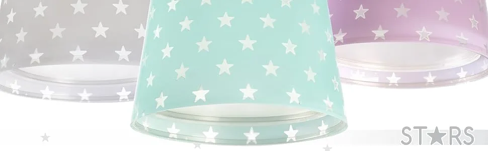 Dalber children's wall lamp children's lamp wall light children's room stars grey 81218L E27 - kinderlampe Sterne