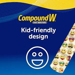 Compound W Wart Remover One Step Strips Maximum Strength For Kids Ages 3+ 10 Medicated Strips - Compound W