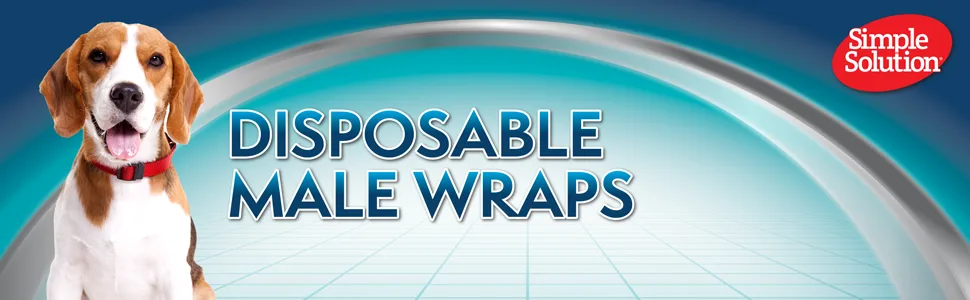 Simple solution disposable dog diapers |Dog diapers with super absorbent leak -proof fit |Uncontrolled urination incontinence or markings in dogs XS - male wrap