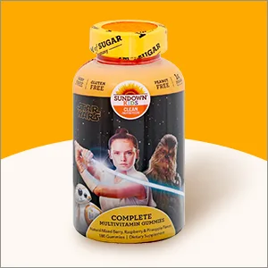 Sundown Naturals Kids Complete Multivitamin Gummies Disney Star Wars Natural Mixed Berry Raspberry & Pineapple Flavors 180 Gummies - unspecified