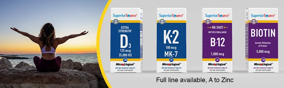Superior Source Advanced Triple K 30 MicroLingual Instant Dissolve Tablets - solgar garden softgels pills fish extract daily food vegetarian free gummies bone plus design bio