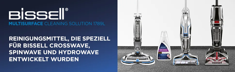 Bissell 1789L Multi-Surface cleaning agent for crosswave crosswave PET Pro Spinwave and other multi-surface cleaning devices white 1 x 1 liter 1L cleaning solution for several surfaces - 1789L
