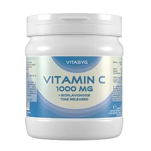 Vitasyg Vitamin C 1000mg + Bioflavonoids for immune system skin teeth and cartilage - 500 tablets - product information 2