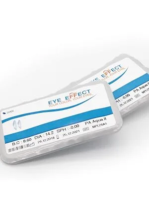 Eye-Effect Contact Lenses Violet Annual Lenses multi-coloured / 0 diopters 2 pieces - Blisterverpackung blaue Linsen