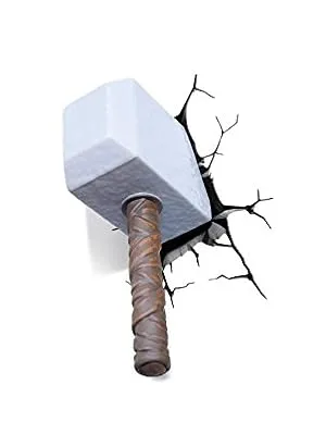 Disney Marvel Avengers Thor Hammer Wall Light Plastic Multi-Colour Design - product information 2
