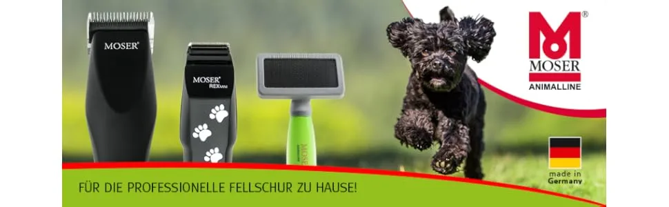 Moser Rex Mini hair cutting set for fine work on face ears and paws Old Version - product information 1