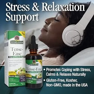 Nature's Answer Tense-Ease Alcohol-Free 2000 mg 2 fl oz (60 ml) - Stress Relief Supplement
