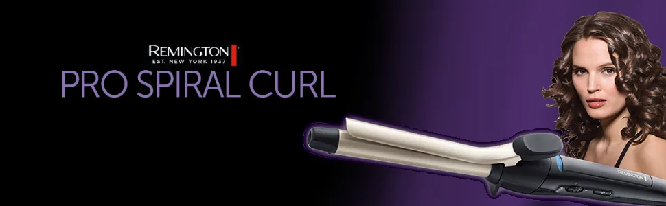 curling iron per spiral curl ci5319 19 mm for defined ringllocks antistatic ceramic-turmalin coating black/cream curling iron old - Remington