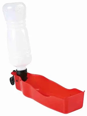 Trixie 2461 bottle with drinking bowl plastic 0.5 l red 500 ml - 2461