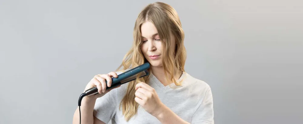 iron Advanced Coconut Therapy (high-quality ceramic coating enriched with coconut & UV filter integrated sensor) LCD display hair straightener S8648 Amazon exclusive Hair smoothing single - Model Alex