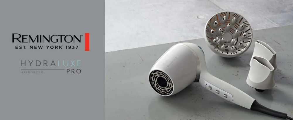 Hair dryer ions compact & powerful & gently Hydraluxe Pro (2400 W 160km/h 3 styling attachments hydracare sensor technology-protection against heat damage digital engine) EC9001 - Intro