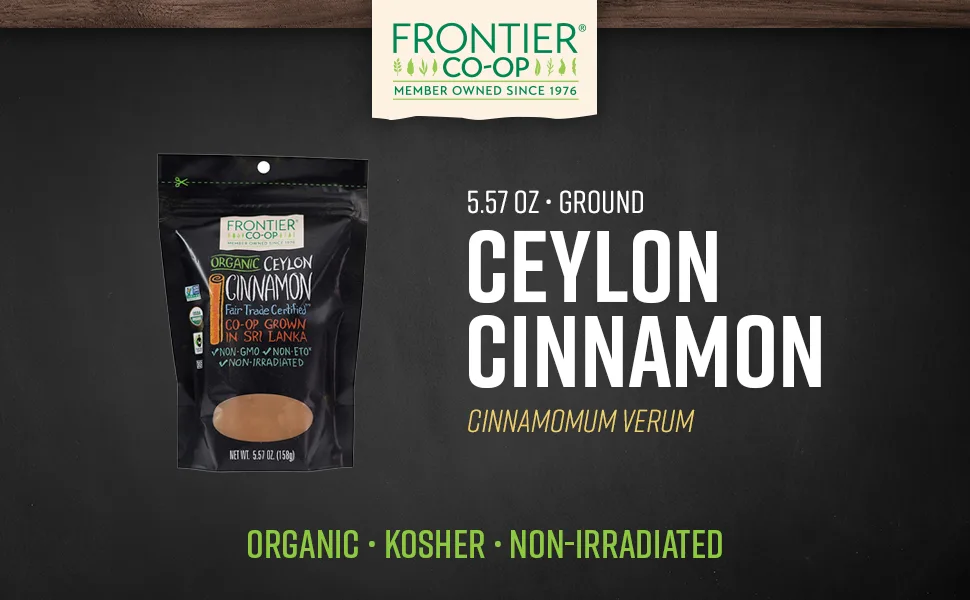Frontier Co-op Organic Ceylon Cinnamon 5.57 oz (158 g) - Frontier Co-op Organic Ceylon Cinnamon