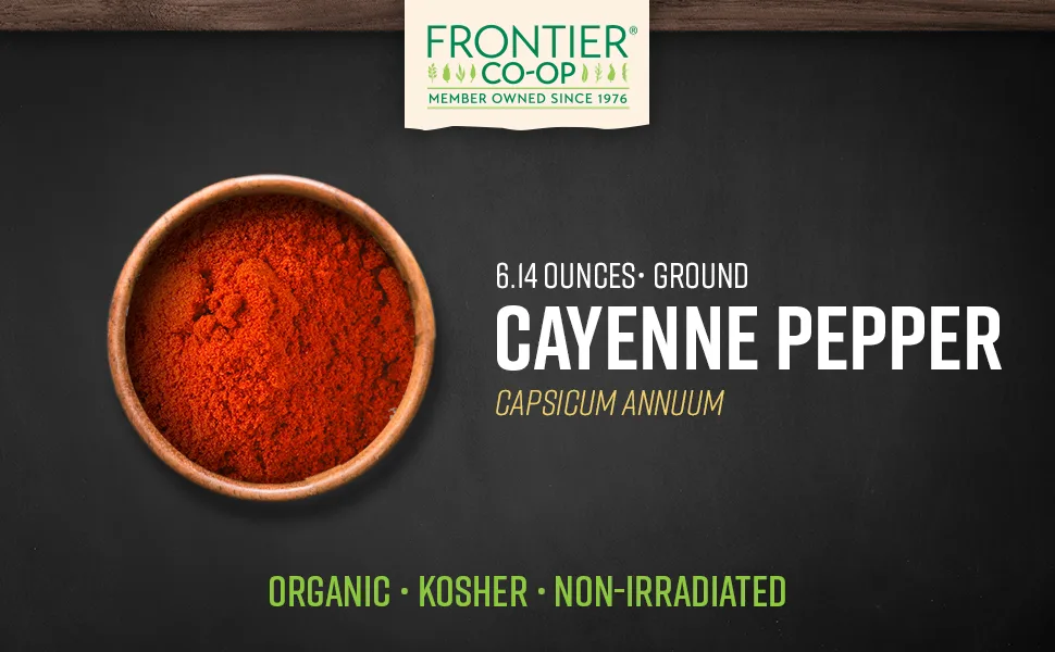 Frontier Co-op Organic Cayenne 6.14 oz (174 g) - Frontier Co-op Organic Cayenne Pepper