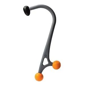 TriggerPoint AcuCurve Massage Stick Targeted Neck Back and Shoulder Massage Ergonomic Movable Design Gray 16.5"/42cm - AcuC