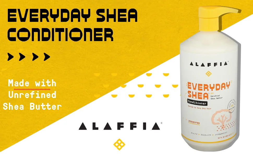 Alaffia Everyday Shea Conditioner Unscented 32 fl oz (950 ml) - ghkuh