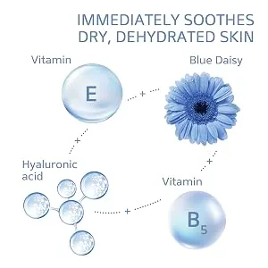 Cetaphil 48 Hour Activation Serum Deep Hydration 1 fl oz (30 ml) - Cetaphil, Hydration, Healthy Glow Daily Cream, Vitamin E, Hyaluronic Acid, Vitamin B5, Blue Daisy