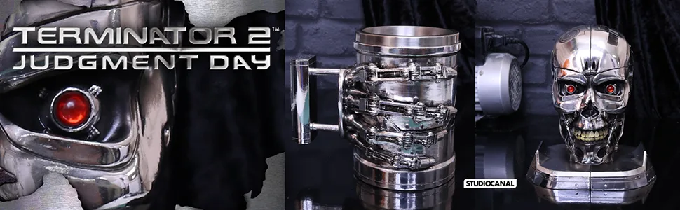 Nemesis Now Officially Licensed T-800 Terminator Head 23 cm Silver - Terminator Nemesis Now