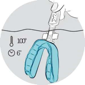 Dr. Brux - Premium night guard individually adjustable - against grinding bruxism and CMD - Dr. Brux Knirscherschiene Schritt 2