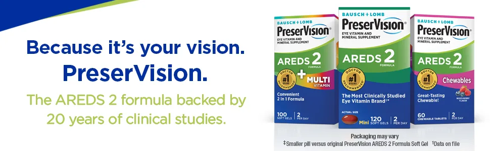PreserVision AREDS 2 Formula 90 Soft Gels - AREDS 2, Preservision, Eye, Vitamin, Multivitamin, Vision, Eye Sight, Dry Eyes, Lutein, Eye Care,