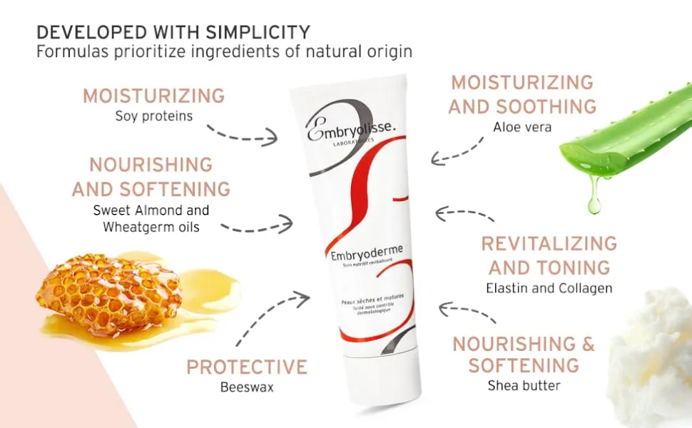 Embryolisse Embryoderme Nourishing Revitalizing Care 2.54 fl oz (75 ml) - Developed with Simplicity