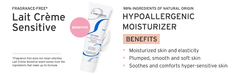 Embryolisse Multi-Function Nourishing Moisturizer Sensitive 3.38 fl oz (100 ml) - Hypoallergenic Moisturizer
