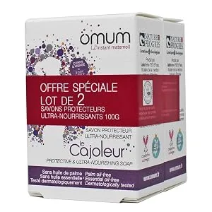 Omum Special Power Hydration 2 Soaps Le Cajoleur Pregnancy & Breastfeeding Organic - Duo Cajoeur