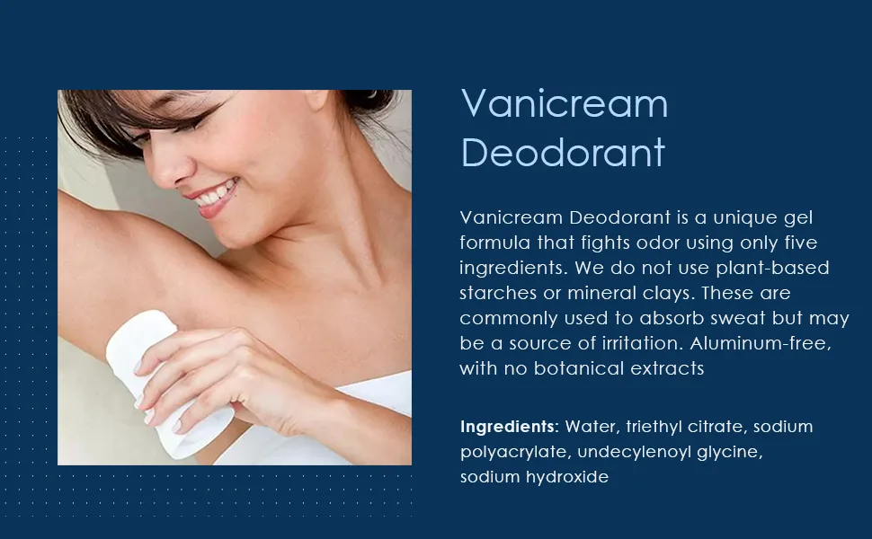 Vanicream Deodorant For Sensitive Skin Aluminum-Free Fragrance Free 2 oz (57 g) - Vanicream Deodorant