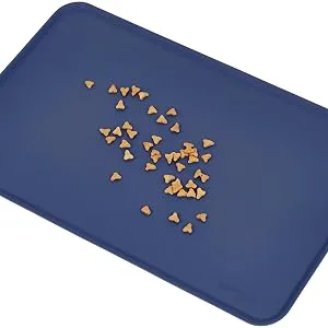 Amazon basics - water -repellent bowl pad made of silicone base for pet lining 47 x 29 cm blue single bed blue 47 x 29 cm single bed - product information 4