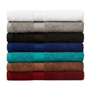 Amazon Basics 4-Piece Fade-Resistant Towel Set 2 Bath Towels and 2 Hand Towels Red 100% Cotton 500g/m  - product information 3