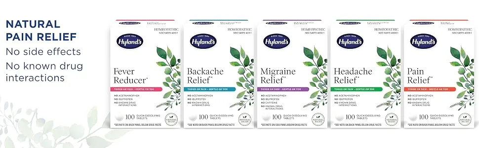 Hyland's Fever Reducer 100 Quick-Dissolving Tablets - Pain Relief Collection