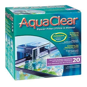 AquaClear Power Filter 20 Aquarium External Filter Clip-on Filter for aquariums from 18L to 76L 6W - Aqua Clear Wasserfilter Aquarium