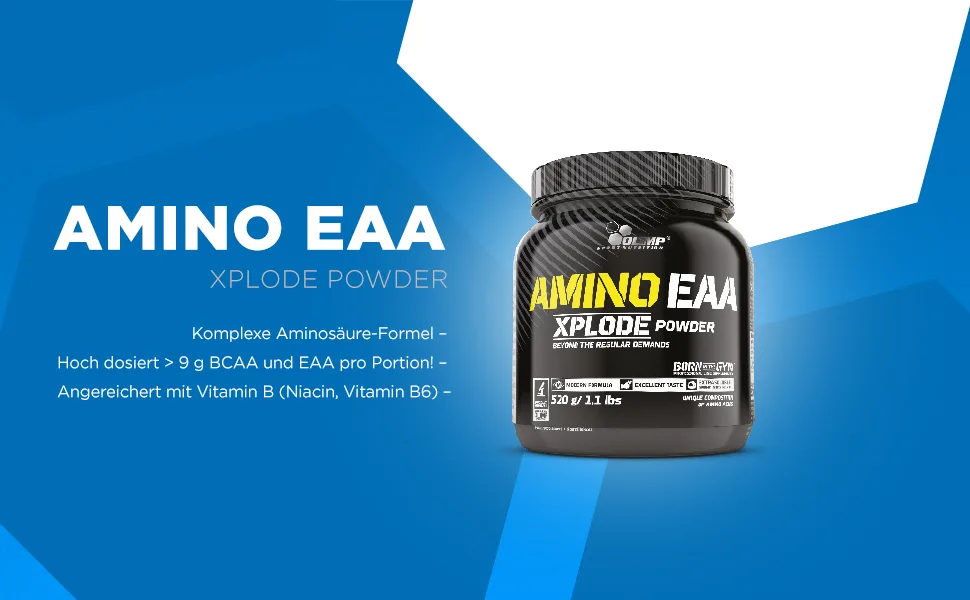 AMINO EAA XPLODE POWDER OLIMP ORANGE FLAVOUR 520g - aakg amino aminight bcaa xplode eaa