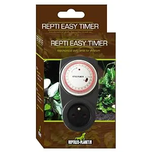 Repiles planet slightly timer black - Repti Easy Timer.