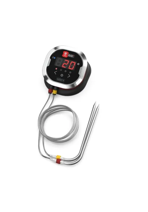 Weber Igrill Mini - Intelligent meat thermometer with Bluetooth including antennae control by smartphone app magnetic holder on the housing space -saving (7220) grill thermometer - iGrill 2