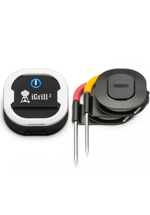 Weber Igrill Mini - Intelligent meat thermometer with Bluetooth including antennae control by smartphone app magnetic holder on the housing space -saving (7220) grill thermometer - iGrill 3