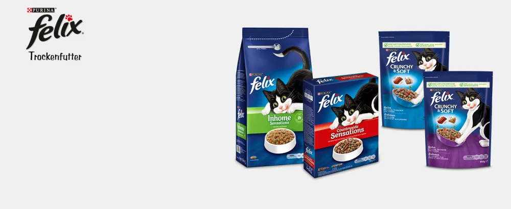 FELIX Nibble Mix Original & Beach Fun cat snack with different varieties Mixtray 2x(8x60g) - FELIX Katzenfutter trocken