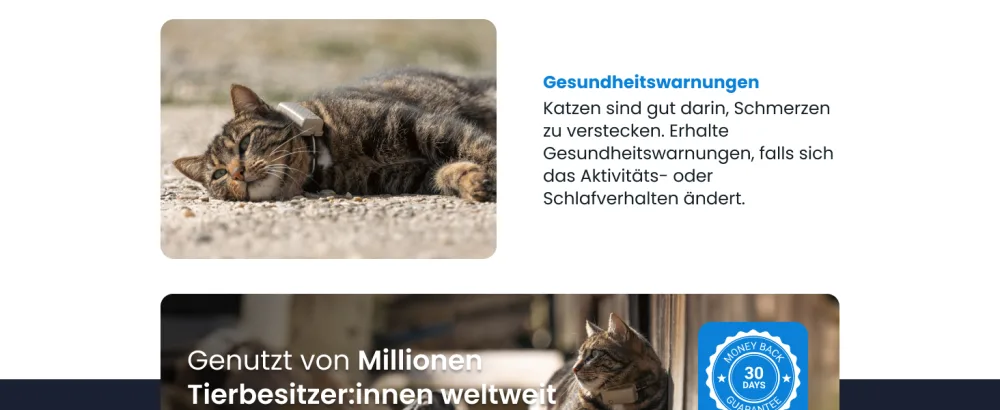 Tractive Cat Mini GPS Tracker for Cats |Market leader |Live location |Position course |Health warnings |Activity tracking |Collar included brown - product information 3