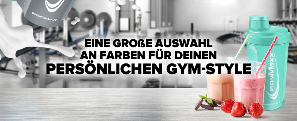 Ironmaxx protein shaker - black 700ml |Protein shaker with rotating clasp sieve & measurement scale |Refrested dishwasher -safe & free of the plasticizer BPA & DEHP - Shaker