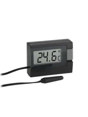TFA Dostmann digital thermometer including waterproof temperature sensor small black L 54 x W 16 (30) x H 39 mm - Digitales Innen-Außen-Thermometer, Art.Nr.: 30.2018.01