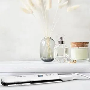 Rowenta Volumizer hair smoothing 3D technology increases the volumizer integrated natural bristle brush exclusive ceramic quartz coating ion function 8 temperatures SF4650F0 - Rowenta Volumizer SF4650F0 Glätteisen