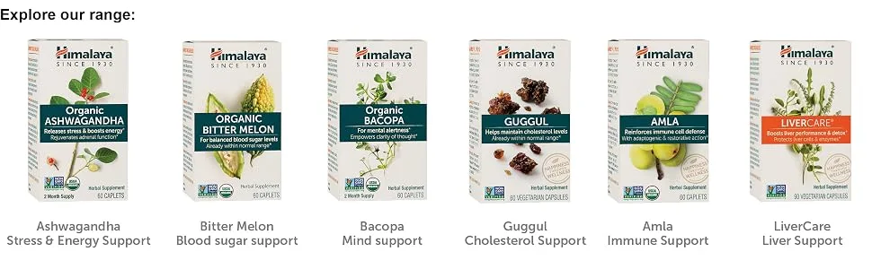 Himalaya Hello Energy Adrenal Support With Ashwagandha 60 Vegetarian Capsules - range