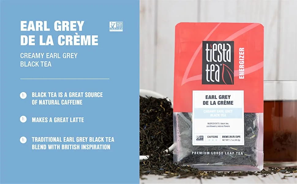 Tiesta Tea Company Premium Loose Leaf Tea Early Grey De La Creme 4.0 oz (113.4 g) - Earl Grey de la Creme